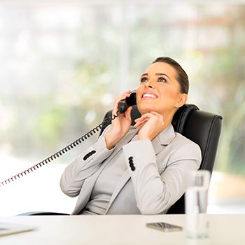 Relaxed Business Woman on Phone