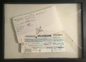 Framed Plane Ticket