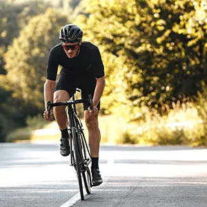 Man Riding a Bike