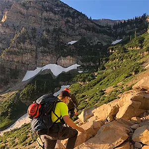 Search and Rescue Men Hiking