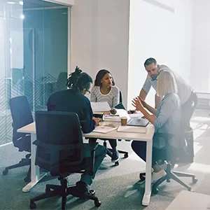 Group of people meeting in an office