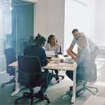 Group of people meeting in an office
